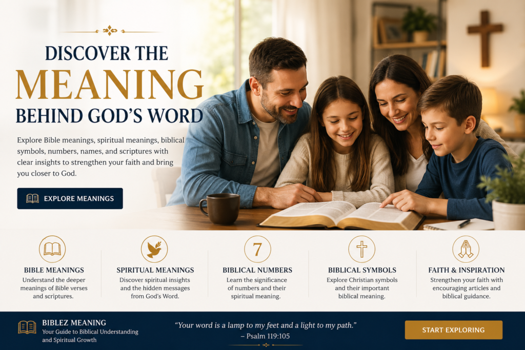 Christian believers studying the Bible and discussing biblical meanings, spiritual insights, Bible symbols, and faith-based teachings in a warm and inspiring setting.